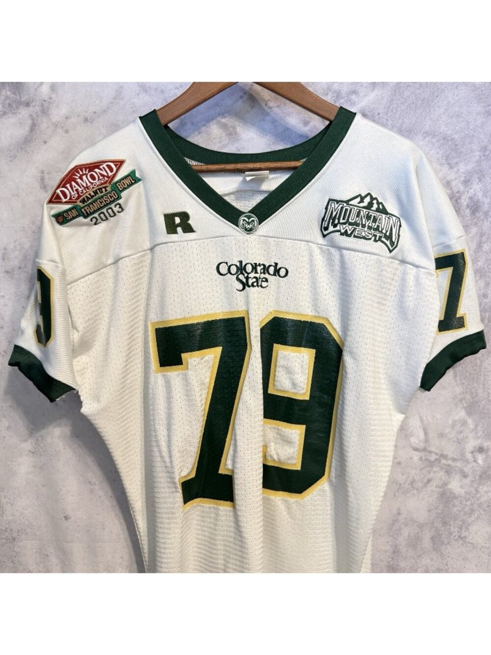 Vintage Colorado State Game Worn Football Jersey Russell Athletic 2003 USA XL